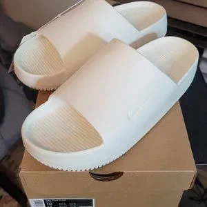 Nike | Shoes | Nike Calm Unisex Slides Sail White Slides New  display picture 2